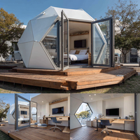 Casa de Ensueño, Villa Prefabricada Moderna de Lujo, 1 Recámara, 1 Baño, Casas Contenedor de Acero Ligero Personalizadas, Edificio de Oficinas Multiusos