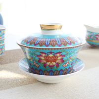 Service à thé en céramique et porcelaine, 10 pièces, ensemble de tasses à thé Gongfu avec plateau, pour la maison, le bureau, cadeau