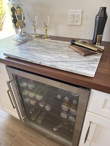 Bulk 16 Inch Eco-Friendly Durable Waterproof Marble Cake Serving Trays Hot Selling Elegant Natural Pastry Display <b>Board</b> Outdoor - Product Image 5