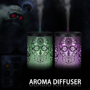 Difusor de Aromas de 100 ml, Difusor de Aromaterapia de Metal Bronce <span class=keywords><strong>para</strong></span> Aceites Esenciales, Lámpara de Fragancia de 7 Colores, <span class=keywords><strong>Humidificador</strong></span> <span class=keywords><strong>para</strong></span> Bebés, Oficina y Hogar - Product Image 3