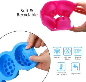 4 Cavity Oval Shaped Massage Silicone Body <b>Soap</b> <b>Mold</b> LFGB Food Grade Non Stick BPA Free Handmade <b>Soap</b> Mould - Product Image 3