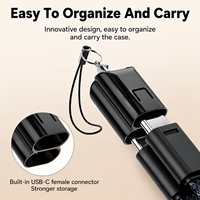 Câble de charge rapide USB-C mâle-mâle court de 15 cm 60 W, style porte-clés portable