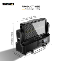 Shehds 1000W Lumière stroboscopique LED, éclairage de tête mobile atomique, lumières stroboscopiques RGB, lumières stroboscopiques tempétueuses, extérieur IP65 pour scène, bar, club, concert