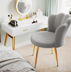 Sedia da Trucco INS Light Luxury Petal, <span class=keywords><strong>Sgabello</strong></span> da <span class=keywords><strong>Camera</strong></span> da Letto con Schienale per Donne e Dormitori - Product Image 4