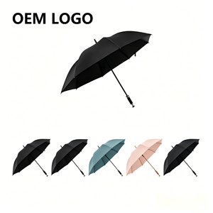 Ombrello da Golf Automatico Grande Diametro 120cm Antivento Protezione UV Rivestimento Nero in Tessuto Pongee 190T per Sole e Pioggia - Product Image 1