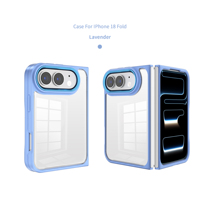 Coque JUNBO pour iPhone Duo Fold bicolore avec panneau transparent, cadre de protection surélevé pour l'appareil photo, bords anti-abrasion, protection intégrale pour les utilisateurs de Fold