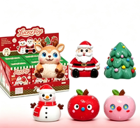Ensemble de jouets squishy de Noël à remontée lente, modèles Père Noël, Bonhomme de neige, Sapin de Noël, Cerf, Pomme, jouet anti-stress