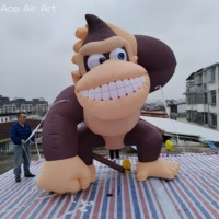 Gorille géant gonflable pour la publicité et les événements Ballon de singe promotionnel accrocheur pour les expositions extérieures 4mH