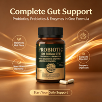 Capsules de probiotiques OEM 100 milliards de UFC, 35 souches, prébiotiques, enzymes digestives, soutien immunitaire intestinal, complément alimentaire