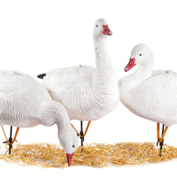 Décoy d'oie blanche réaliste en EVA, pliable et flottant, avec ventre moucheté, pour la chasse aux oiseaux aquatiques et la décoration de jardin