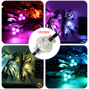 Lumières LED Pixel, points lumineux LED permanents pour extérieur, lumières LED Pixel de Noël en forme de pierres précieuses - Product Image 5