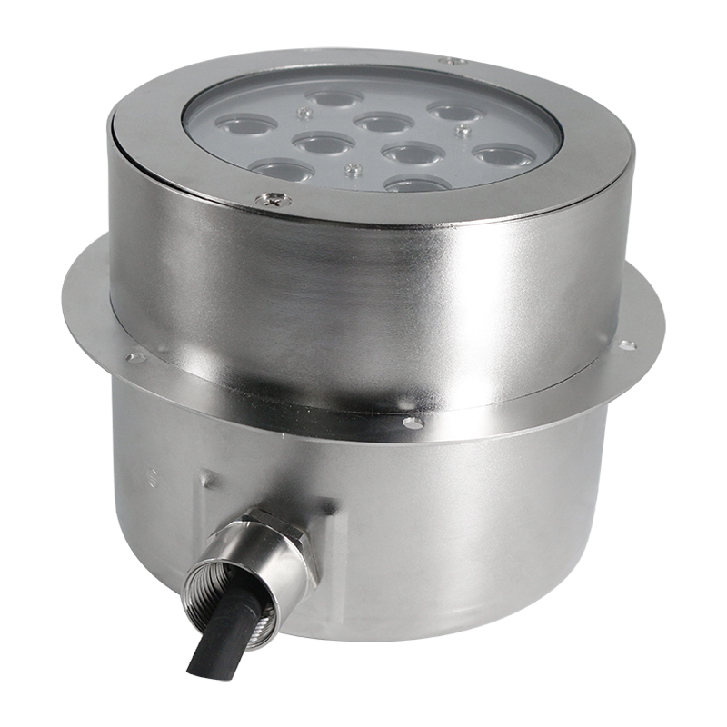 316L Stainless Steel 36W Swimming Pool Light with Niche RGB/RGBW DMX Control IP68 Rated 2700-6000K Color Temp High Power LED