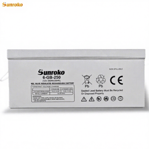 Batteries solaires au gel à décharge profonde Sunroko 12V 100Ah 250Ah 300Ah, batterie au plomb-acide pour stockage d'énergie, appareils électroménagers 3000Wh - Product Image 1