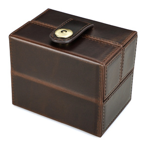 Estuche de Viaje para Reloj de Lujo de Alta Gama, en Cuero Genuino de Vaca, con un Solo Compartimento, Logotipo Personalizado, Diseño Único - Product Image 5