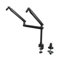 AUKI AUKI Bras de microphone double rose pour studio, podcast et enregistrement, support de bureau réglable, plusieurs couleurs
