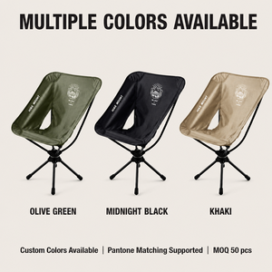Chaise <span class=keywords><strong>lune</strong></span> pivotante à 360° OEM d'usine, pliable et portable en alliage d'aluminium, pour loisirs en extérieur, camping, randonnée, jardin - Product Image 2