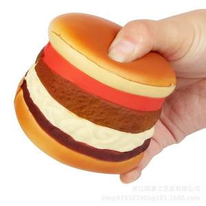 Cartoon Food Multi Layer Burger Pu Foam High <b>Rebound</b> Fidget Toy For 2 To 4 Years Unisex - Product Image 5
