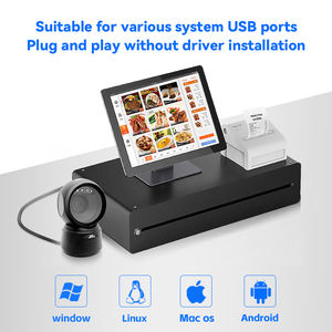 Escáner de Código de Barras de Escritorio USB con Sensor Automático Omnidireccional Manos Libres QR 2D, Lector de Código de Barras con Cable para Escanear Pantallas - Product Image 2