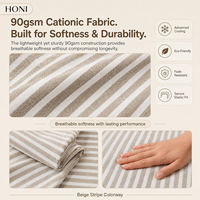Ensemble de literie HONI à prix avantageux, style moderne, tissu tissé en polyester, respirant, pour lits Queen et King, avec drap plat, pour tous les âges