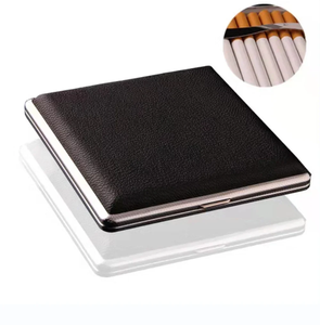 Leather Cigarette Case Cover Man Women <b>Smoking</b> Cigarette <b>Box</b> for Hold 20 Cigarettes Sleeve Pocket Cigarettes Pack - Product Image 4