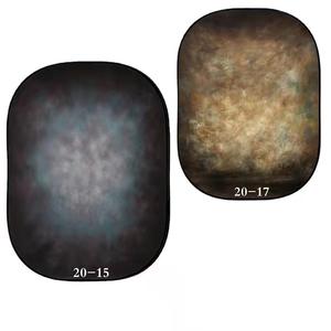 מתקפל תפאורות כפול צדדי כחול/חום עץ צצים רקע צילום מקצועי רקע - Product Image 2