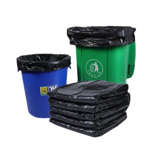 YC الثقيلة Hdpe Ldpe الأسود البلاستيك القابلة للتحلل المنزل مزبلة كيس النفايات بن بطانات قابلة لإعادة الاستخدام كيس قمامة