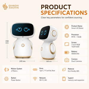 Robot de Educación Temprana con IA, Pantalla Táctil de 7 Pulgadas, ChatGPT, Videollamadas, Karaoke, Cuentos, Google Play, 4000 mAh, Plástico, Unisex - Product Image 6