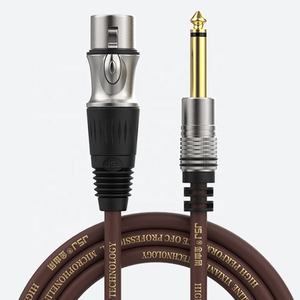Câble de microphone de haute qualité 6.35MM TS <span class=keywords><strong>Jack</strong></span> vers XLR câble d'instrument Audio femelle pour l'enregistrement d'amplificateur de mélangeur - Product Image 2