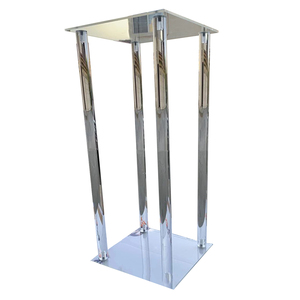 Support à fleurs en acrylique Artfulcosmos, décoration de mariage moderne, vase sur piédestal en cristal, centre de table - Product Image 4