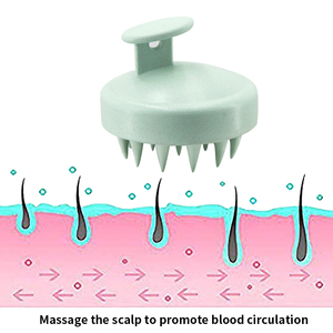 Cepillo suave de silicona de artefacto de champú portátil de una pieza para <span class=keywords><strong>Amazon</strong></span> en stock para bebé con tipo iónico de nailon - Product Image 3