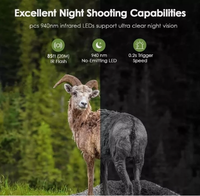 Mini caméra de surveillance de la faune avec détection de mouvement, contrôle par application, WiFi 4K 48MP