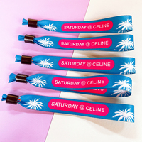 Bracelets en tissu personnalisés pour événements, festivals et fêtes, avec design tissé tendance, perles réglables, fermoir en plastique de haute qualité, à prix abordable