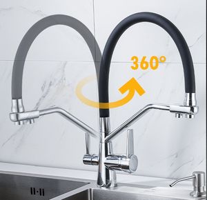 <span class=keywords><strong>Robinet</strong></span> de cuisine en laiton avec <span class=keywords><strong>robinet</strong></span> filtrant eau potable se connecter au purificateur d'eau robinets à <span class=keywords><strong>double</strong></span> fonction mélangeur - Product Image 5