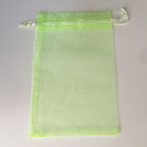 100PCS <strong>Small</strong> Mesh <strong>Bags</strong> <strong>White</strong> 9x12cm Glossy Surface with Drawstring logo Printing Available Organza Packaging Materials for Gifts - Product Image 5