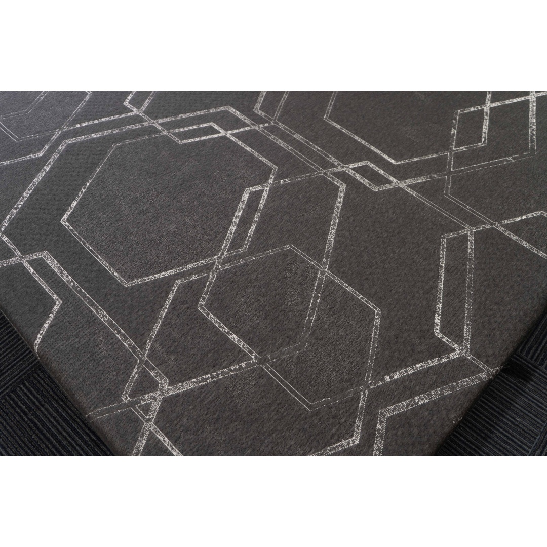 Grey Mattress Ticking Knitting Fabric Geomotry New Design Jacquard Knitted Mattress Fabric