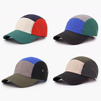 Gorra de campamento de 5 paneles de nylon color morado claro