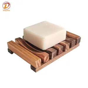 Home Bathroom Wooden Soap Case Holder Natural Wood Hand Craft Soap Dish Sponge Holder for Soap Sponges, Scrubber