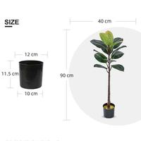 90cm Künstlicher Eichenbaum aus Kunststoff im Topf für Wohnzimmer-Innendekoration