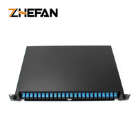 Zefan rak Terminal optik 19 "1u 24 Port, tipe rak tipe laci dalam ruangan luar ruangan FTTH Panel tambalan serat optik