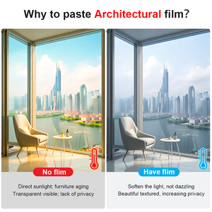 Film de protection solaire pour fenêtres en verre architectural Silver Light 50, film de bâtiment anti-explosion unidirectionnel, film solaire réfléchissant - Product Image 5