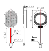 Micro haut-parleur ovale de haute qualité 8ohm 1.0W 20x30MM avec des sirènes sonores vocales fortes