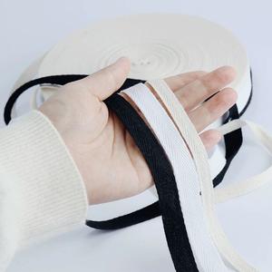 Nastro in Cotone Cinese Semplice Disponibile, Striscia a Spina di Pesce Bianca e Nera, Accessorio <span class=keywords><strong>per</strong></span> Abbigliamento, Bordatura <span class=keywords><strong>per</strong></span> Colletti - Product Image 3