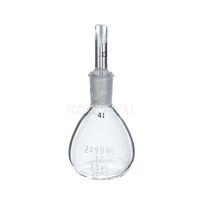 RONGTAI Pycnomètre à gaz de laboratoire Fournisseurs chinois 25ml Boro 3.3 Bouteille à gravité spécifique en verre de laboratoire