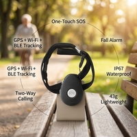 Alarme de chute et de suivi GPS 4G, pendentif, alerte d'urgence médicale, pour soins à domicile, personnes âgées