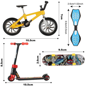 2 Waveboards, 2 vélos, mini skateboards, <span class=keywords><strong>kit</strong></span> de skatepark, pièces de rampe pour fingerboard, accessoires d'entraînement ultimes pour skatepark - Product Image 2