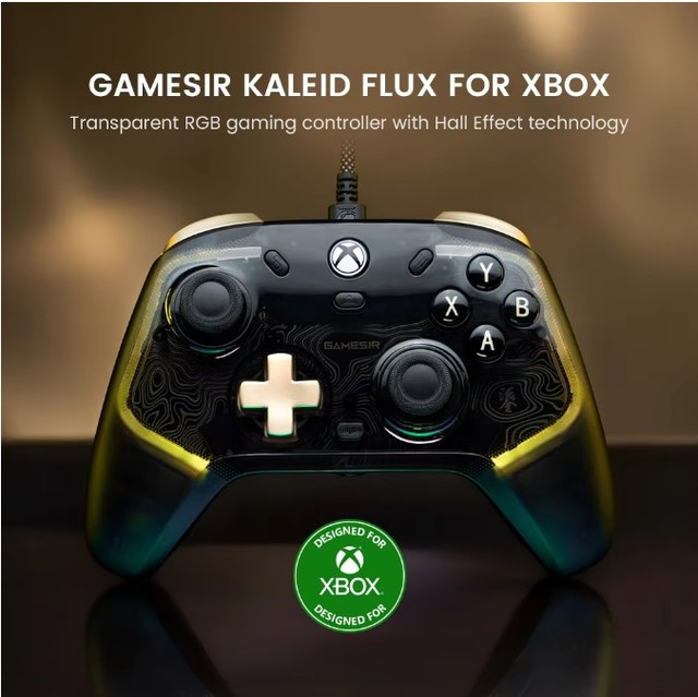 GameSir Kaleid Flux Hall Effect Joystick Transparent RGB Game Controller for PC Xbox Series X S  Xbox One Controller Mando