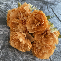 Bouquet de 7 grandes fleurs de pivoine artificielles en soie, idéal pour les décorations de mariage, de Noël et de la rentrée scolaire - Vente en gros à prix réduit
