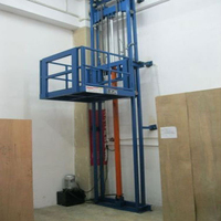 Plateforme élévatrice hydraulique robuste à commande facile avec protection antichute et rail de guidage