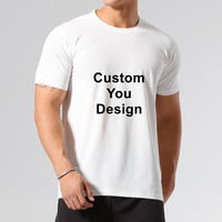 T-Shirt Sport Homme Personnalisé Pas Cher Dry Fit Respirant Sportswear Été Vierge T-Shirt Athlétique Fitness pour Homme T-Shirts de Gym