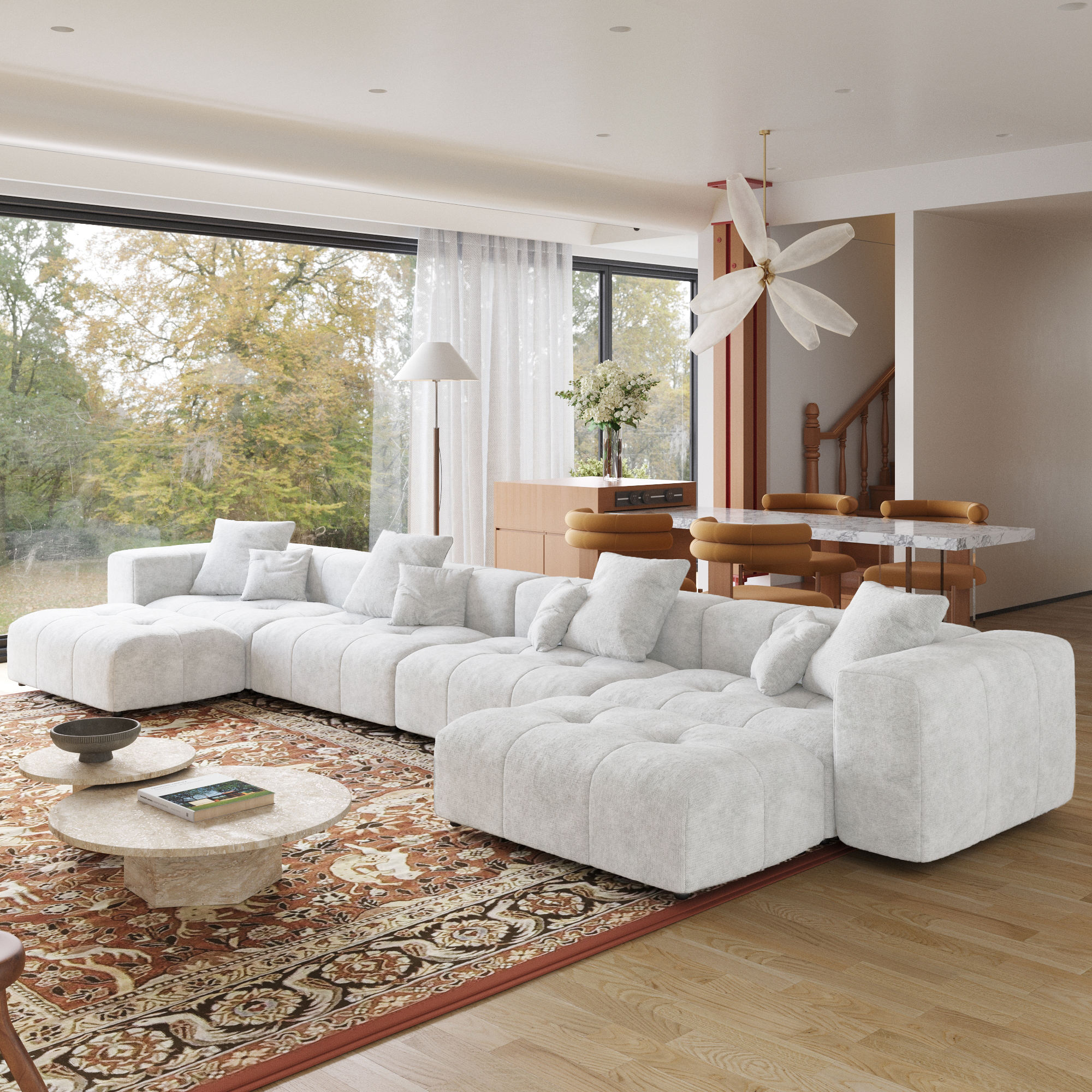 4 places + 2 Ottoman